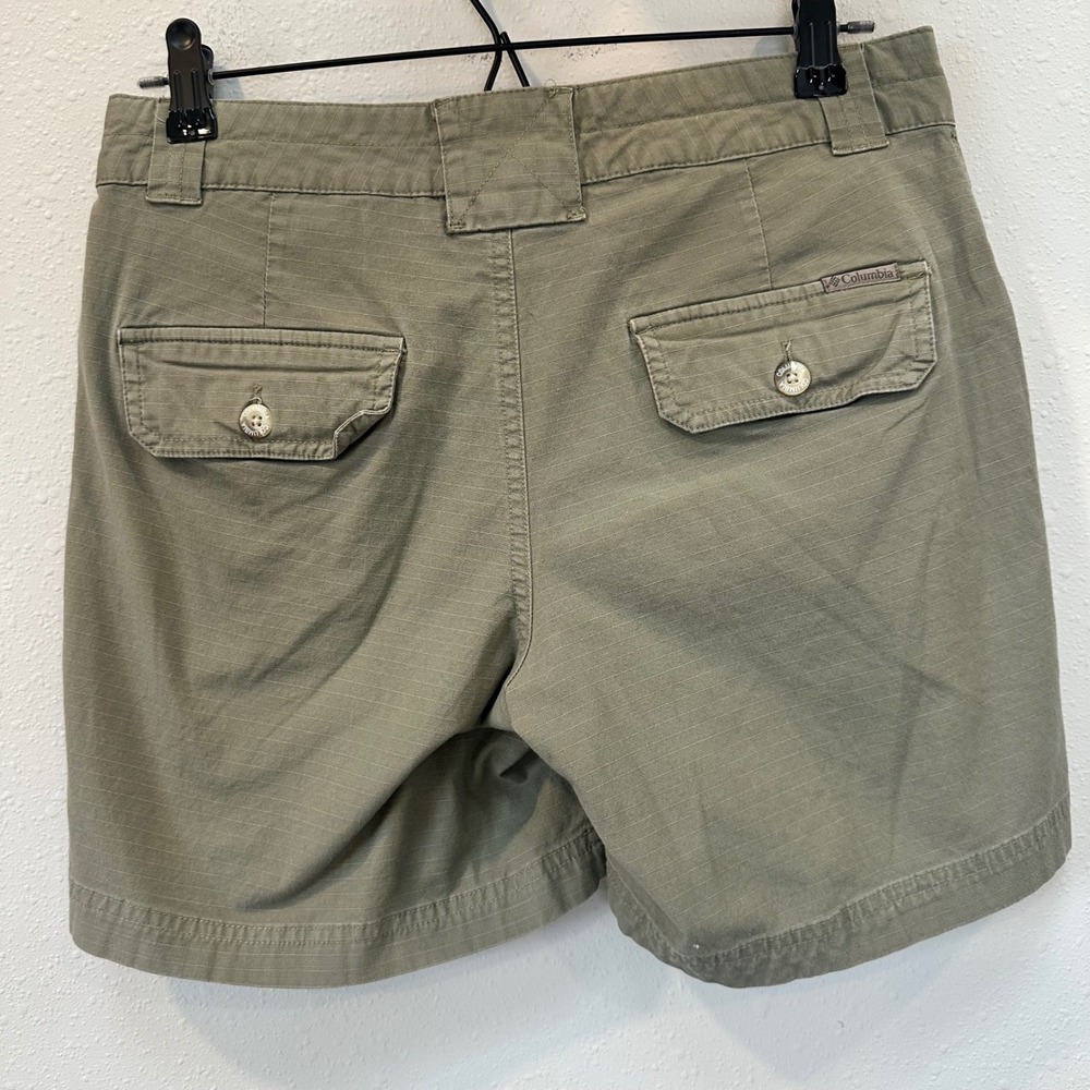 Columbia‎ Cargo Shorts Women 4 Sage Green Stretch Cotton Hiking Utility Gorpcore - Picture 3 of 16